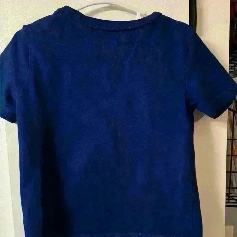 Ralph Lauren polo t shirt size 24m. Navy Blue with a yellow horse. EUC - Picture 2 of 2